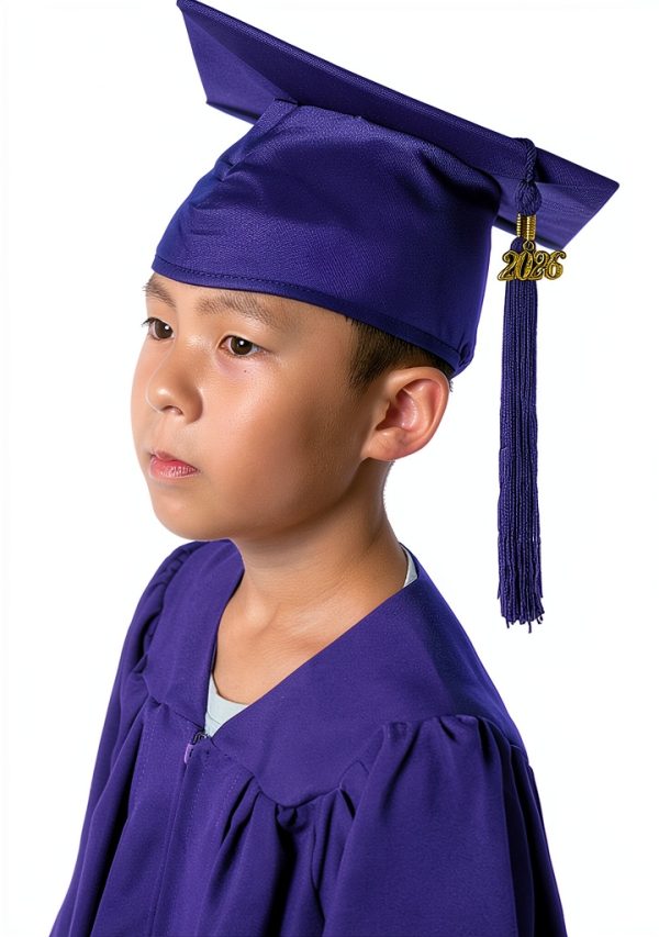 GraduatePro Kids Graduation Gown Set Matte Polyester Cap-2