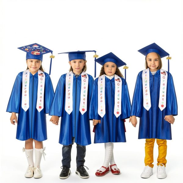 Retisee Kindergarten Graduation Gown Set Polyester Material-4