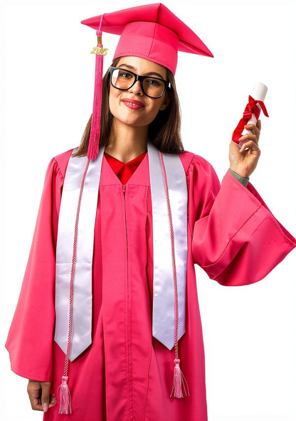 Graduation Gown Set Boys Matte Polyester Accessories 2025-4