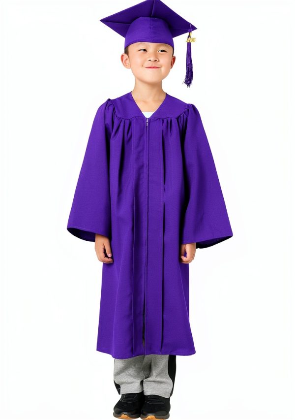GraduatePro Kids Graduation Gown Set Matte Polyester Cap-1