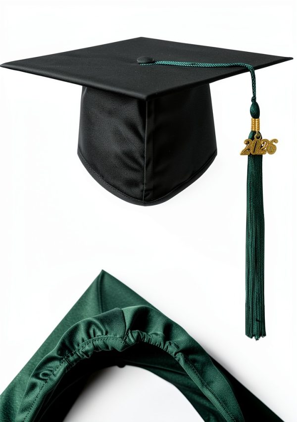 GraduatePro Boys Graduation Gown Set Matte Polyester Cap-5