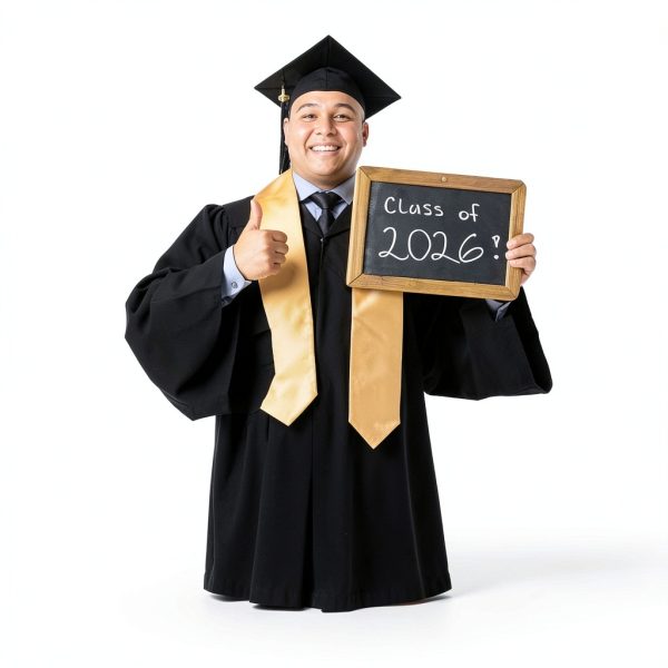 GradClassical Graduation Gown Set Breathable Polyester-6