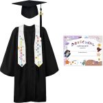 GraduatePro Preschool Graduation Gown Cap Stole Set-0