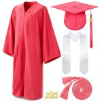Graduation Gown Set Boys Matte Polyester Accessories 2025-0