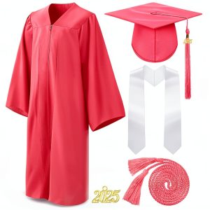 Graduation Gown Set Boys Matte Polyester Accessories 2025-0