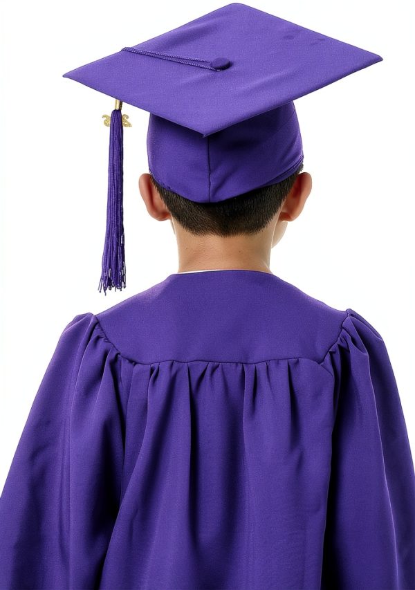 GraduatePro Kids Graduation Gown Set Matte Polyester Cap-3