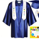 SOMSOC Kids Graduation Cap Gown Set 2026 Royal Blue-0