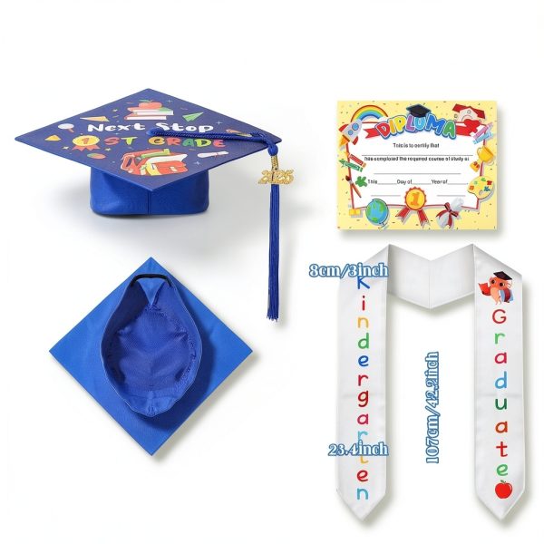 Retisee Kindergarten Graduation Gown Set Polyester Material-1