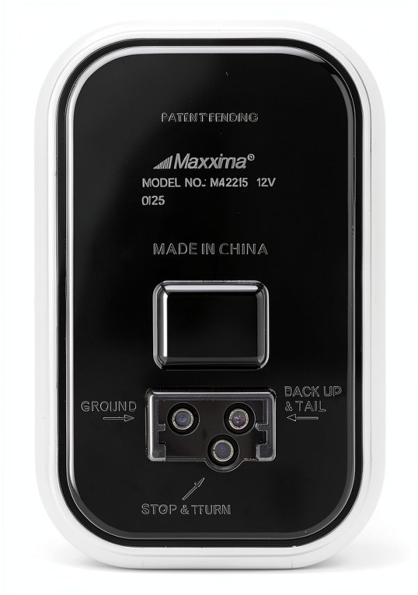 Maxxima 3x5 White Rectangular Backup Light with Red Tail Glow Edge-8