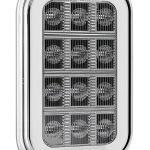 Maxxima 3x5 White Rectangular Backup Light with Red Tail Glow Edge-0