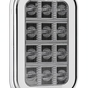Maxxima 3x5 White Rectangular Backup Light with Red Tail Glow Edge-0