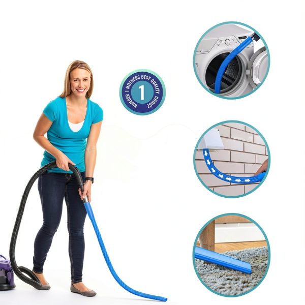 PetOde Universal Dryer Lint Vacuum Attachment Blue 31.5 Inch-5
