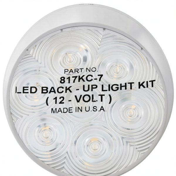 LED Back-Up Light Peterson Round Grommet-Mount Kit 4 Inch Clear Lens-3