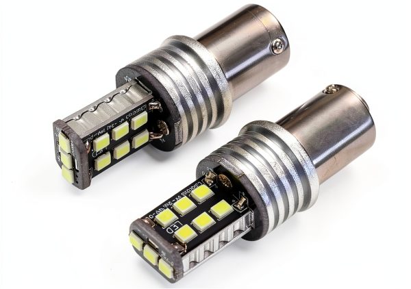 LED Rear Backup Light Bulb iJDMTOY P21W 7506 1156 S25 2 Pack White-8