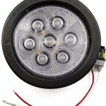 LED Back-Up Light Peterson Round Grommet-Mount Kit 4 Inch Clear Lens-0