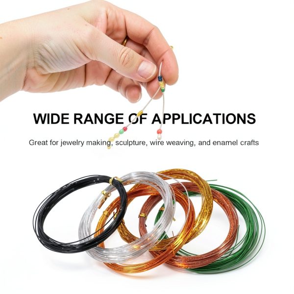 Aluminum Bendable Craft Flat Wire 6 Rolls Lybunair 10m Each-6