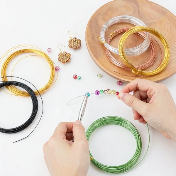 Aluminum Bendable Craft Flat Wire 6 Rolls Lybunair 10m Each-5