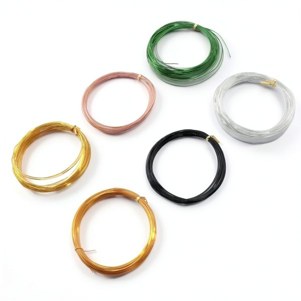 Aluminum Bendable Craft Flat Wire 6 Rolls Lybunair 10m Each-0