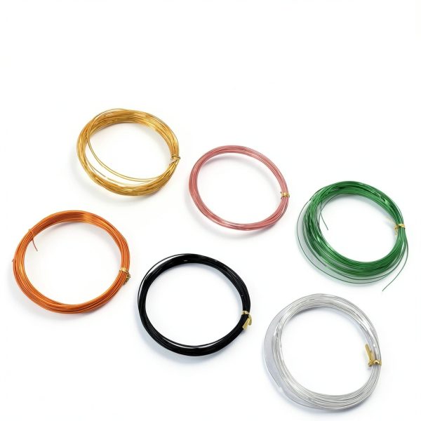 Aluminum Bendable Craft Flat Wire 6 Rolls Lybunair 10m Each-3