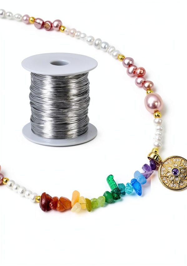 Anodized Aluminum Craft Wire 0.8mm 196ft 20 Gauge Silver Jewelry-2