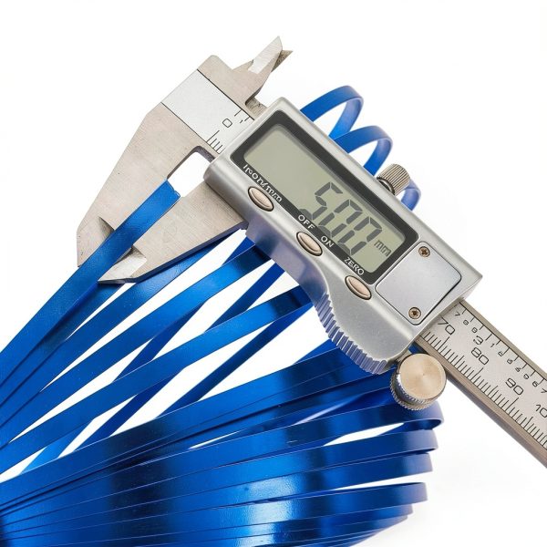 Flat Aluminum Wire 32.8ft Bendable Craft Wire 5mm Wide Royal Blue-2