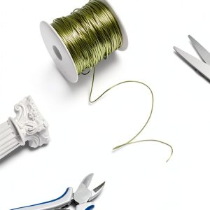 131.23 Feet Anodized Aluminum Wire, Round Bendable Metal Craft Wire Green Yellow Flexible Craft Supplies with Plastic Empty Spools for Beading Jewelry Craft Making, 1mm-0