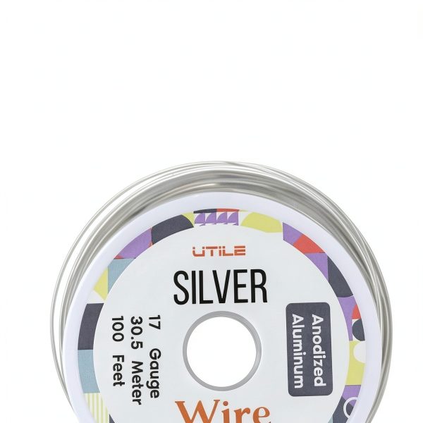 UTILE Armature Aluminum Wire 100ft 17 Gauge Silver Anodized Bendable-4