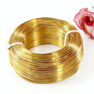 Gold Aluminum Craft Wire by 2Rolls – Bendable Beading for Jewelry-0