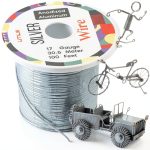 UTILE Armature Aluminum Wire 100ft 17 Gauge Silver Anodized Bendable-0