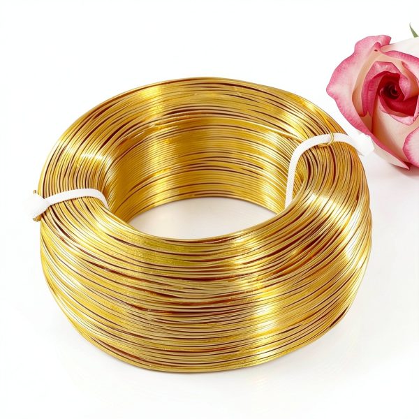 Gold Aluminum Craft Wire by 2Rolls – Bendable Beading for Jewelry-1